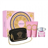 KIT VERSACE BRIGHT CRYSTAL EDT 90ML+BL+SG+NEC+MINI