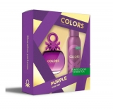 KIT BENETTON COLORS PURPLE FEM 80ML+DEO SPRY      