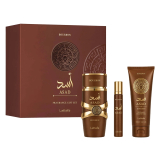 KIT LATTAFA ASAD BOURBON EDP M 100ML+12ML+S/GEL