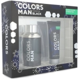 KIT BENETTON COLORS MAN BLACK EDT 100ML+GEL 75ML  